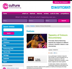 Tapestry of Colours - Culture NI Article